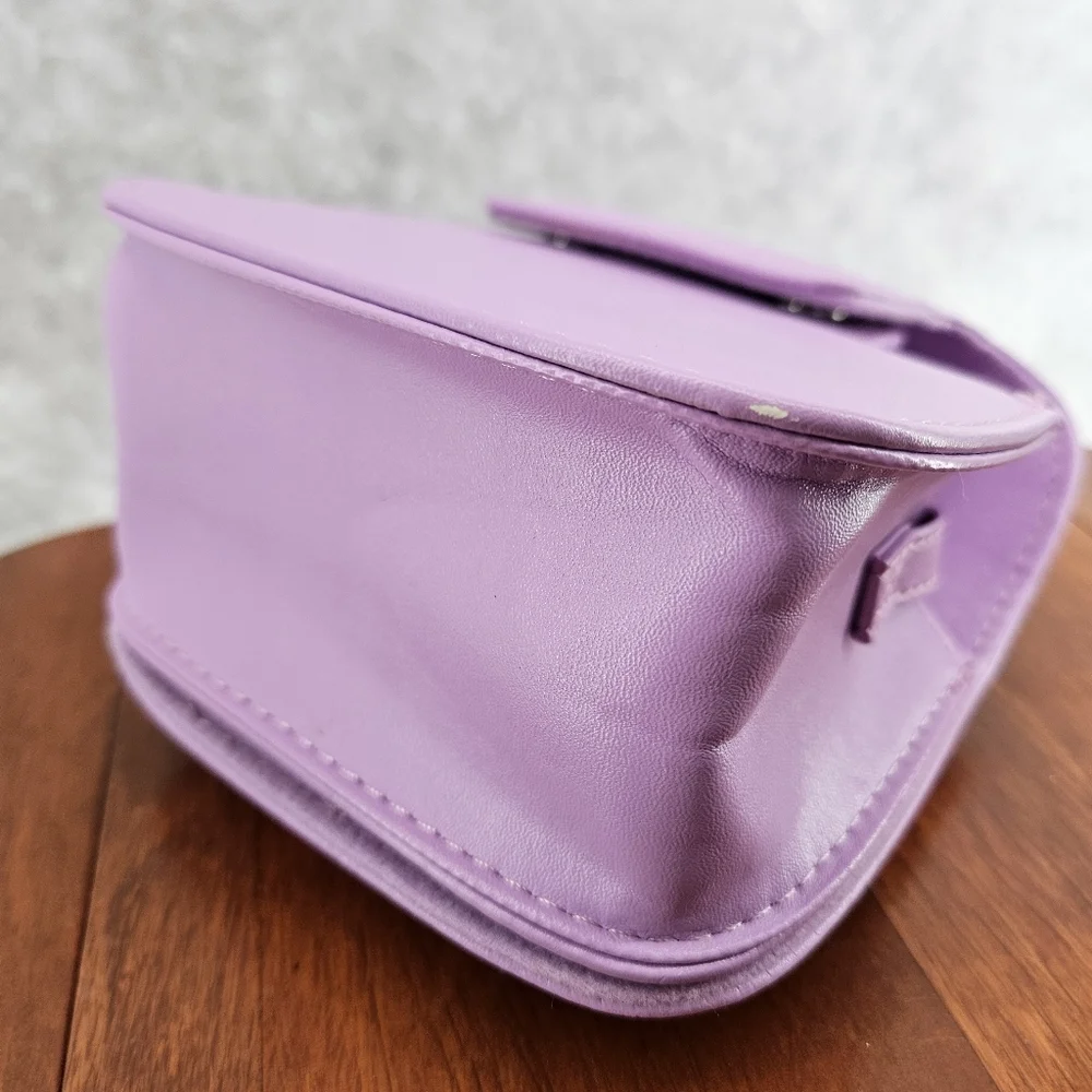 Fujifilm Instax Camera Case Mini Purple‎ Adjustable Strap Leather COVER ONLY